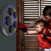 Machine de boxe intelligente musicale Bluetooth pour l'entraînement à domicile, cible d'entraînement de boxe murale électronique à LED