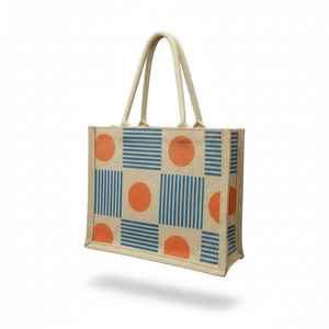 Fruit Design Jute Handbag with Rope Handle Stylish Eco-Friendly <b>Foldable</b> Shopping <b>Bag</b> - Product Image 5