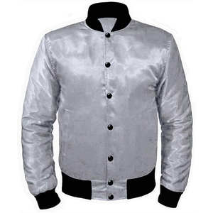 Blouson bombardier de qualité supérieure pour homme Veste d'hiver en satin de couleur unie avec col montant au meilleur prix - Product Image 3