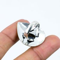 Bague bohème en labradorite naturelle, coupe poire, délicate et élégante, bijoux fins pour tous les jours