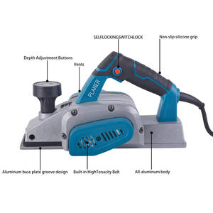 Raboteuse électrique BYT-ELP 01 750W, professionnelle, portative, largeur <span class=keywords><strong>de</strong></span> coupe 82mm, 16000 tr/min, alliage d'acier <span class=keywords><strong>pour</strong></span> le <span class=keywords><strong>travail</strong></span> du bois - Product Image 5