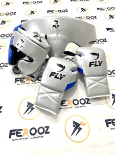 Dernier modèle Fly Green Super Lace MMA Boxing Sparring Set en cuir de vachette véritable personnalisable à séchage rapide avec fermeture au poignet - Product Image 2