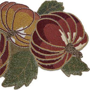 Christmas Decorative and Leaves Design <b>Beaded</b> Runner <b>Placemat</b> Dining Table Fancy Mat Handmade Decorative Runners for Wedding - Product Image 5