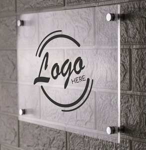 Elegante Soporte de Acrílico y Madera para Letreros, Exhibidor Publicitario con Estilo para Logotipos y Promociones - Product Image 5