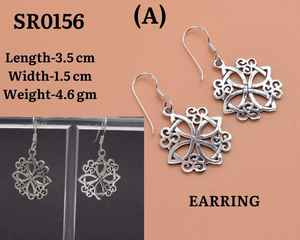 Boucles d'oreilles simples en argent sterling faites à la main 925 crochet conception bijoux cadeau pour son accessoire de Noël élégant - Product Image 4