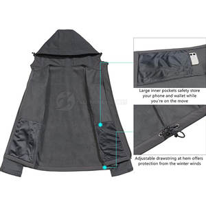 Chaquetas Softshell para Mujer de Marca Privada, Servicio OEM, Impermeables, Transpirables, Lisas, Teñidas, Ecológicas - Product Image 4