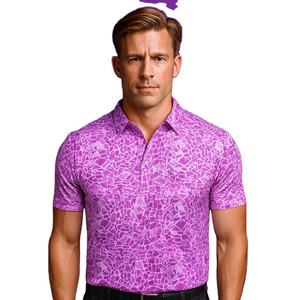 เสื้อโปโลผู้ชายแบบมีโลโก้ OEM ผลิตตามสั่ง คุณภาพสูง พิมพ์ลายทั่วตัว ติดกระดุม ดีไซน์ตัวละครตลก - Product Image 1