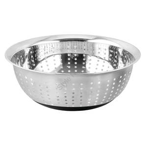 Juego de 3 piezas al por mayor de cuenco rallador de acero inoxidable pulido antideslizante de metal con acabado de primera calidad - Product Image 1