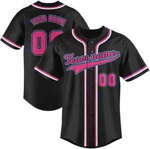 OEM Trendy Baseball Softball Uniform Shirts Breathable Quick Dry <b>Light</b> Weight Plus Size Unisex Team Name Number Jersey - Product Image 3