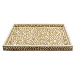 Opulent Arabesque Premium Bone Inlay Serving Tray Luxurious Handcrafted Elegant Dining Tables, Party Serving, and Arabic Gifting - Product Image 2
