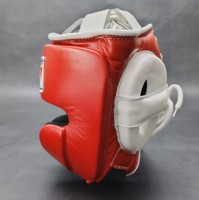 Protector de Cabeza para Entrenamiento de Boxeo, Profesional, de Cuero Genuino, Duradero, Ajustable con Cordones, Equipo de Protección, Venta al Por Mayor de Fábrica