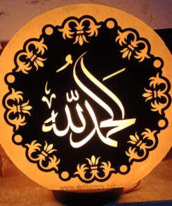 Lampe sculptée en bois reconnaissant de haute qualité décorations de sel de l'Himalaya en cristal naturel pur artisanat à la maison du Pakistan - Product Image 2