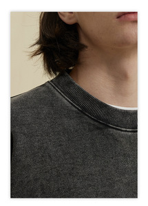 Nueva sudadera personalizada con lavado ácido para hombre, jersey de cuello redondo lavado Vintage de gran tamaño para hombre - Product Image 4