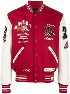 Chaqueta Bomber Varsity Letterman de béisbol personalizada para hombre Chaquetas finas Varsity - Product Image 2
