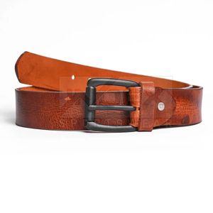 Cinturón Casual de Cuero Genuino INDEX, Hebilla de Metal, Diseño Duradero, Color Sólido, Moldeado en una Sola Pieza - Product Image 2