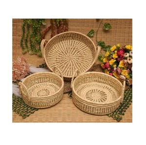 Cesta de almacenamiento de hierba Sabai hecha a mano con artesanía artesanal duradera para uso decorativo e interiores de hogar sostenibles respetuosos con el medio ambiente - Product Image 3