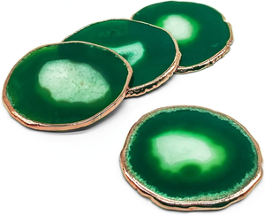 Best Selling Handmade Stone Cup <b>Coaster</b> Set Natural <b>Agate</b> Absorbent Polished for Home Decorative Christmas Occasions Wholesale - Product Image 5