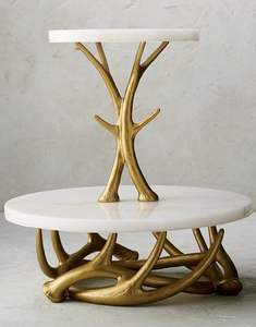 Support à gâteau en marbre sophistiqué de marque privée, parfait pour les tables de desserts de mariage de luxe et les vitrines à gâteaux - Product Image 4