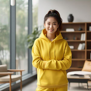 Oversize Drop Shoulder Hoodie Mujer Heavy 450 Gsm Fleece Hood Ladies Windproof Baggy Hoodie Mujer - Product Image 6