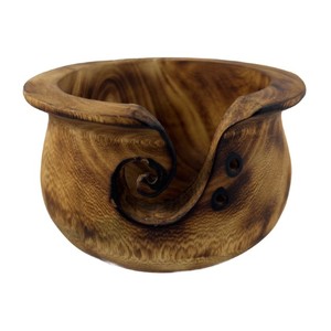 Bol à fil en bois lisse, éco-responsable, fait main, portable et léger, organisateur d'accessoires de tricot, style unique et simple, pour crochet - Product Image 1