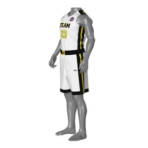 Uniformes de basket-ball de haute qualité pour adultes Kits de basket-ball originaux personnalisés Uniforme de basket-ball avec logo imprimé par sublimation pour hommes - Product Image 2