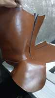 Bottes d'équitation longues personnalisées OEM SF 001 en cuir véritable, avec logo gaufré, teinture unie, style western, accessoire de mode