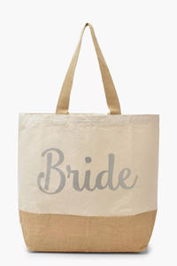 EcoBlend Custom Biodegradable <b>Jute</b> Cotton Canvas <b>Tote</b> <b>Bag</b> Sustainable Eco-Friendly Reusable Zipper Women's Fashionable - Product Image 3