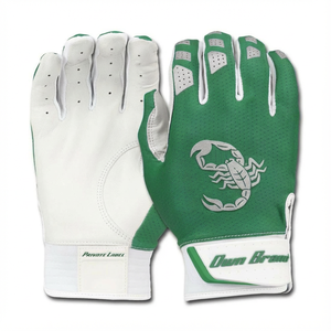 Guantes de Bateo de Béisbol de Cuero Reforzado de Alto Rendimiento Personalizados, Máxima Estabilidad de Agarre, Guantes de Bateo de Softbol Duraderos - Product Image 1