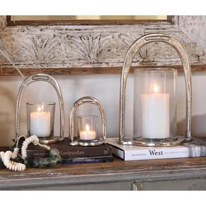 Suministros de decoración para fiestas y eventos 2025, soporte para tarro de vela con estribo de caballo, portavelas con estribo negro de estilo ecuestre decorativo S/2 - Product Image 2