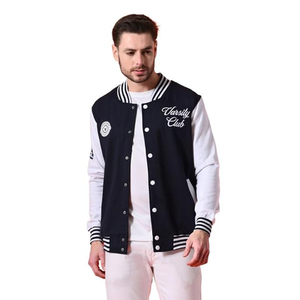 Veste de baseball universitaire élégante pour hommes Vêtements d'extérieur d'hiver personnalisables avec col montant disponibles pour la vente en ligne - Product Image 1