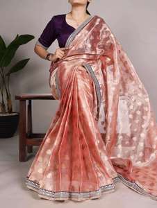 Premium <b>Tissue</b> Silk Saree Traditional Handloom Design Elegant Look Ideal For <b>Wedding</b> Functions By Export - Product Image 5
