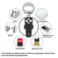 HFY HFY-506A Télécommande métallique pour porte de garage et volet roulant, duplicateur de clé, portée 30m, indicateur LED, confidentialité, coulissante