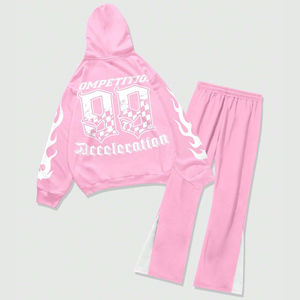 Hombres DTG DTF personalizado impreso chándal al por mayor gimnasio traje ropa deportiva correr entrenamiento fitness jogging conjunto Atlético - Product Image 2