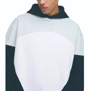 High Quality Oversize Boxy <b>Man</b> Color Block <b>Long</b> Sleeve Hoodie Two Piece <b>Shorts</b> Cotton Fleece <b>Man</b> Tracksuits Set - Product Image 3