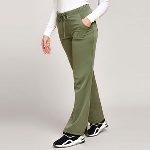 Vêtements médicaux gris élégants pour femmes, ensembles d'uniformes d'infirmière en polyester extensible, chemise et pantalon à lacets - Product Image 5