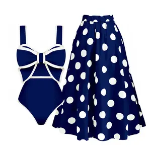 Traje de Baño de Una Pieza con Sujetador Bandeau Push-Up Talla XL Reversible Transpirable con Decoración Calada y Estampado Digital - Product Image 1