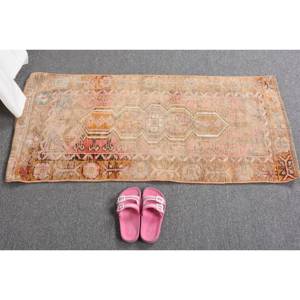 พรมตุรกีวินเทจสีน้ำตาล1.8x3.9ft การออกแบบการเย็บปะติดปะต่อกันด้วยผ้าขนสัตว์ถักแบบแบนสำหรับตกแต่งห้องนั่งเล่นน้ำยางยาว4เมตร - Product Image 5