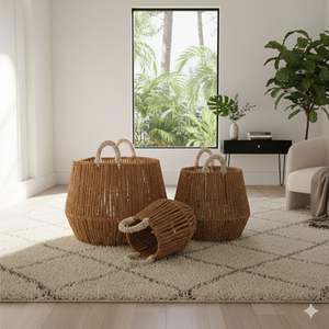 Juego de 3 artesanías de fibra de coco GENTONG - Product Image 5