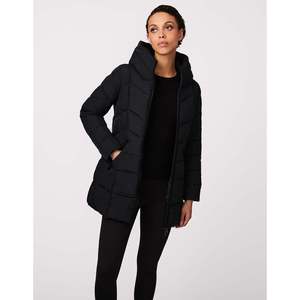 Giacca Imbottita Bernardo Fashions, Antivento, Impermeabile, Leggera, Collo Alto, Invernale, Opzioni Lunghe e Corte, Nera, Taglia M - Product Image 1