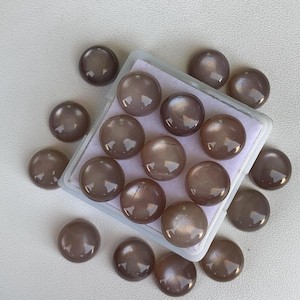 Natural Grey Moonstone Round Cabochon <b>3mm</b> 5mm 10mm 12mm & All Calibrated Size Available For Making <b>Earring</b> Wholesale Jewelry - Product Image 5