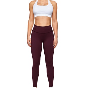 Nuevo diseño, mallas sexis ligeras, mezcla de algodón, patrón sólido informal, ajuste cómodo, mallas deportivas elásticas de cuatro vías para correr - Product Image 1