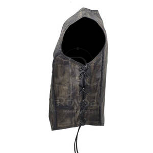 Gilet en cuir pour homme, design unique, faible MOQ, très vendu, respirant, confortable, qualité supérieure. - Product Image 4