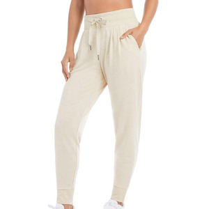 Últimos diseños Señoras Transpirable Gimnasio Algodón Fleece Sweat Pantalones Mujeres Sweat Jogger Pantalones de cintura alta - Product Image 4