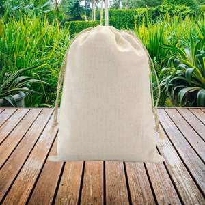 Bolsas de Tela Reutilizables 100% Algodón Ecológicas con Cordón para Almacenamiento, Manualidades, Embalaje de Regalos, Uso a Granel, Organizador de Compras - Product Image 3