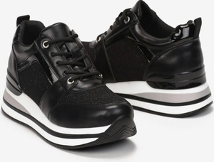 Lujosas zapatillas de deporte de cuero de alta calidad para mujer negras Moda cómoda para todos los estilos Popular en el precio de mercado - Product Image 4