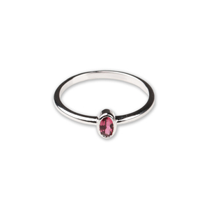 Bague pour femme en argent 925 avec lunette en pierre précieuse de tourmaline de forme ovale naturelle-Set Style classique | Vente en gros disponible - Product Image 1