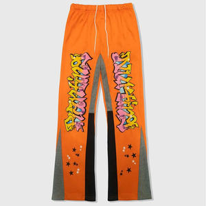 Service OEM Pantalon de survêtement évasé pour hommes Pantalon de survêtement évasé à ceinture élastique imprimé pour hommes à bas prix - Product Image 2