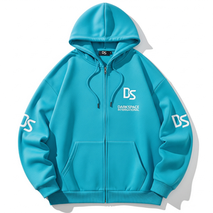 100% coton unisexe manteau d'hiver zippé élégant sweat à capuche surdimensionné avec motif solide personnalisable sweat-shirt respirant pour hommes - Product Image 3