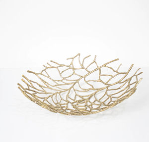 Support de conception de feuille décoration de mariage ensemble de bols de service en métal noyer support de conception de fleur pièce maîtresse de table bol de fleur - Product Image 2