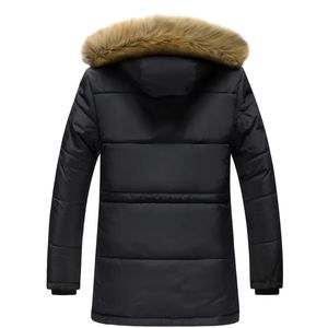 Manteau d'hiver mi-long pour hommes de style vintage OEM Veste à capuche épaisse et isolée avec doublure en polaire chaude et plusieurs poches - Product Image 2